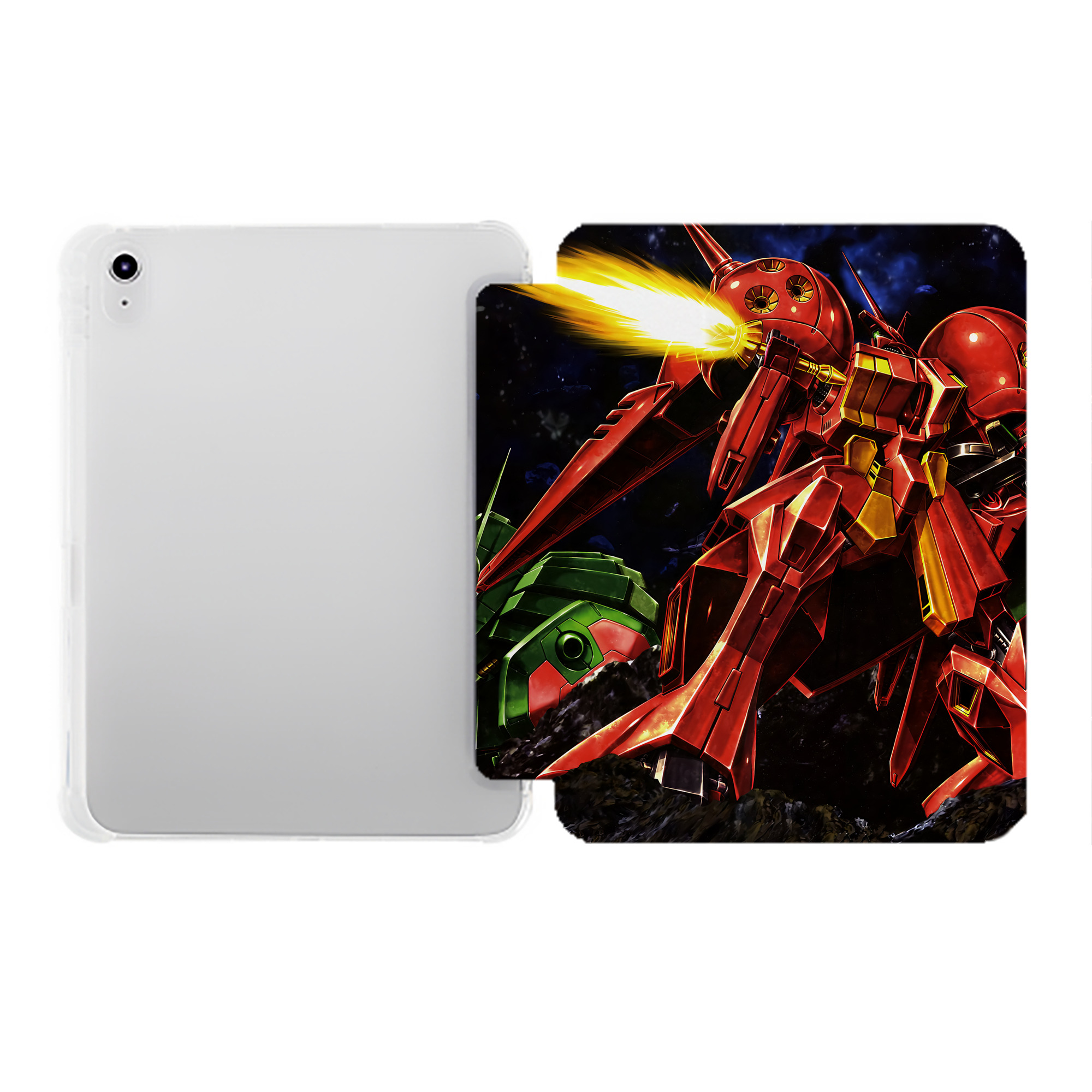 （画像用） 機動戦士ガンダム Mobile Suit Gundam IPad ケース ペン収納付き 三つ折りスタンド PUレザー×シリコン 対応機種9.5/10.5/10.9インチ